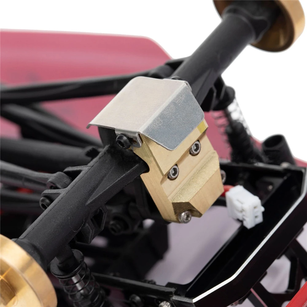 

Brass Diff Cover Counterweight Cover with Guard Plate for Axial SCX24 90081 AXI00002 AXI00001 1/24 RC Car Accessories