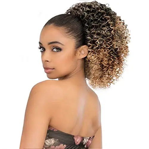 XISHIXIU афро пуховка накладные волосы хвост на зажиме наращивание волос