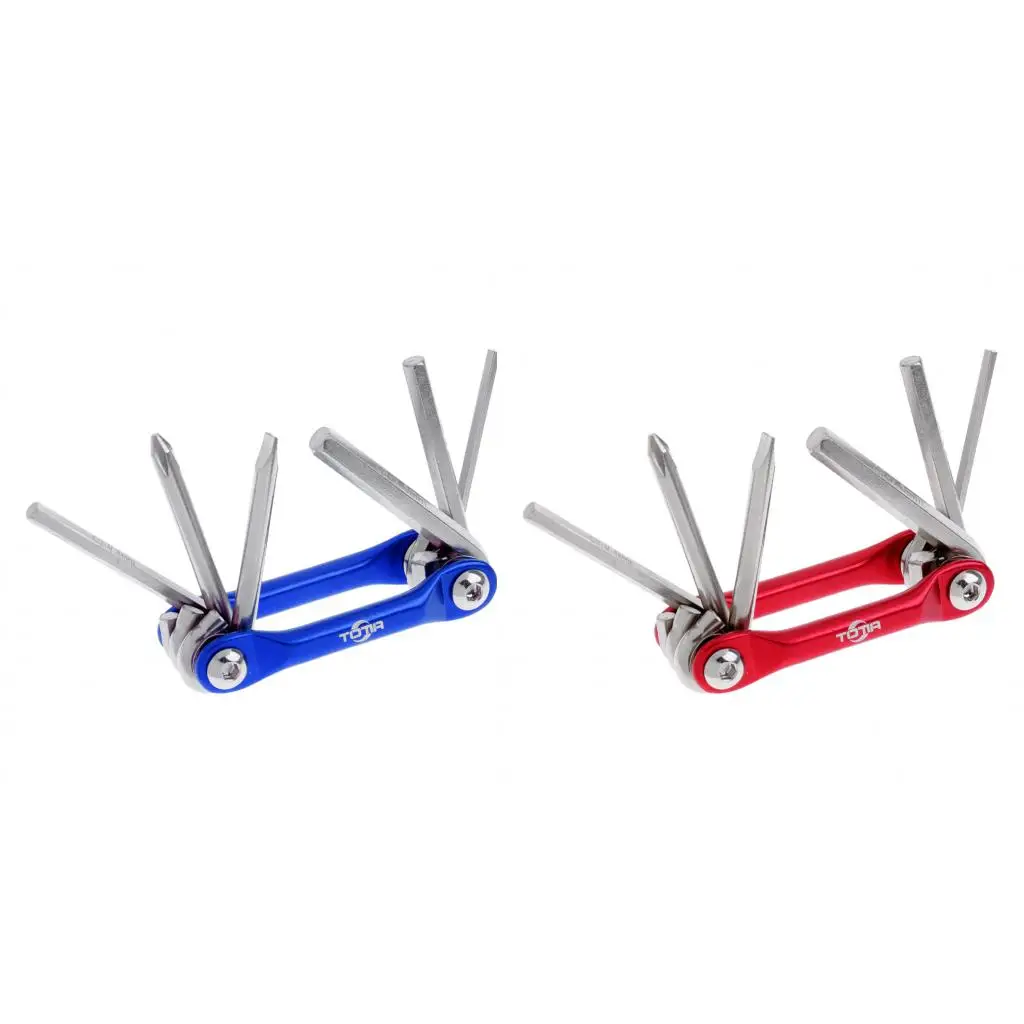 6 in 1 Multifunction Bicycle Bike Mechanic Repair Tool Kit Compact Folding Cycling Emergency Tools Set | Спорт и развлечения