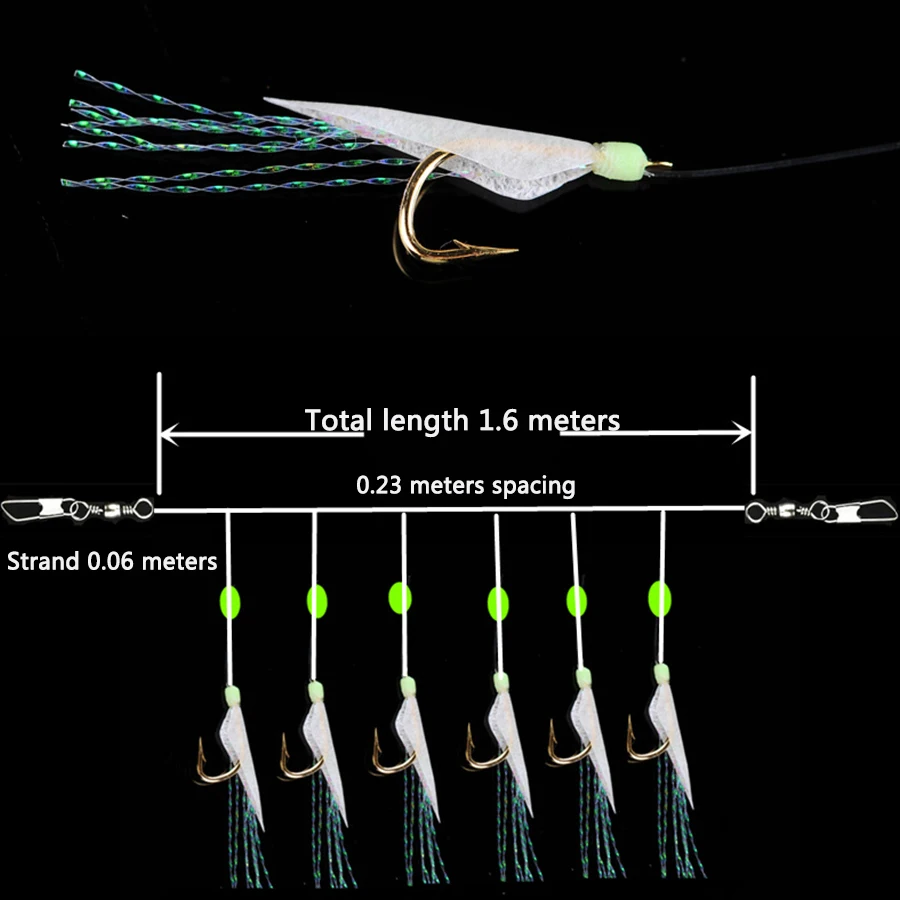 Светящаяся рыболовная приманка для ловли рыбы/Вертлюг/Вертлюги Сабики/ТЕХАССКИЕ