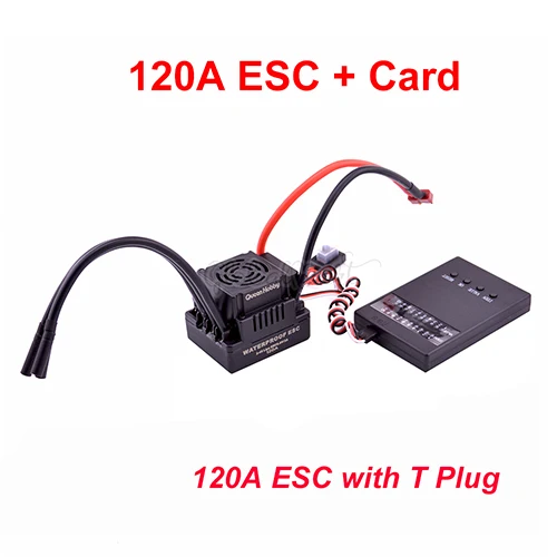 120A ESC and Card Водонепроницаемый 3660 3300KV 3800KV/3670 2150KV 2650KV бесщеточный мотор S-80A 80A S-120A 120A бесщеточный ESC комбо набор для 1/8 RC автомобиль - Цвет: 120A ESC and Card
