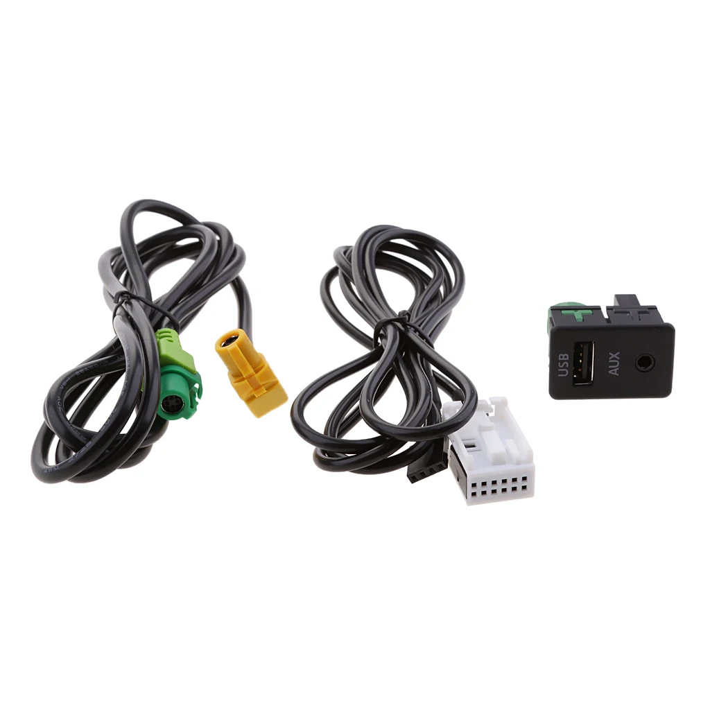 Автомобильный 2 в 1 USB AUX in входной кабель адаптера радио плеер интерфейс для VW