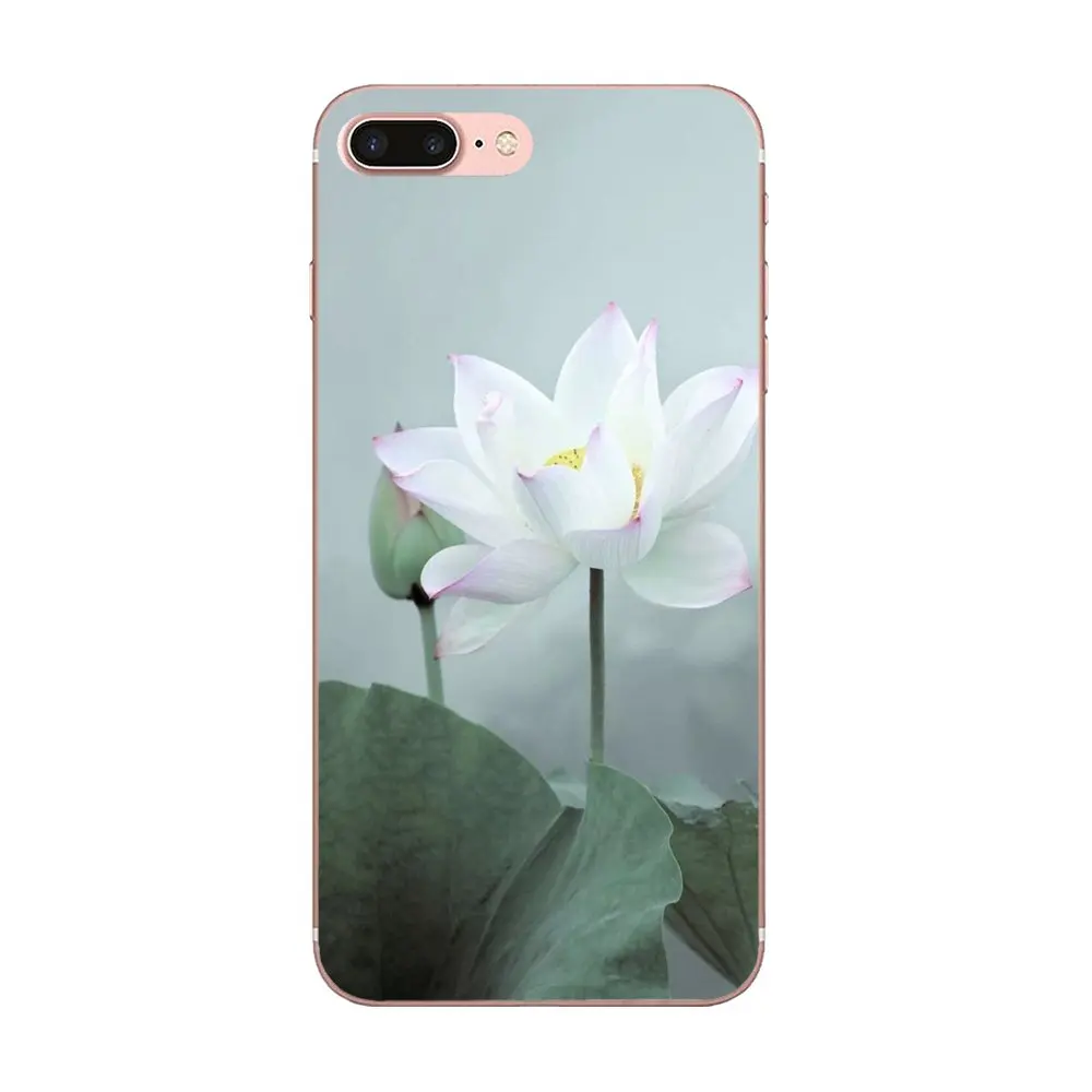 Прозрачный мягкий чехол-сумка Beauty Lotus для Huawei Honor Mate 7 7A 8 9 10 20 V8 V9 V10 V30 P40 G Lite Play Mini Pro P