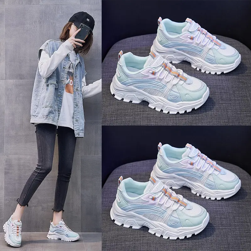

Women Sneakers 2021 Hot Women Shoes Breathable Chunky Platform Sneakers Fashion Casual Shoes Women Trainers Tenis Feminino