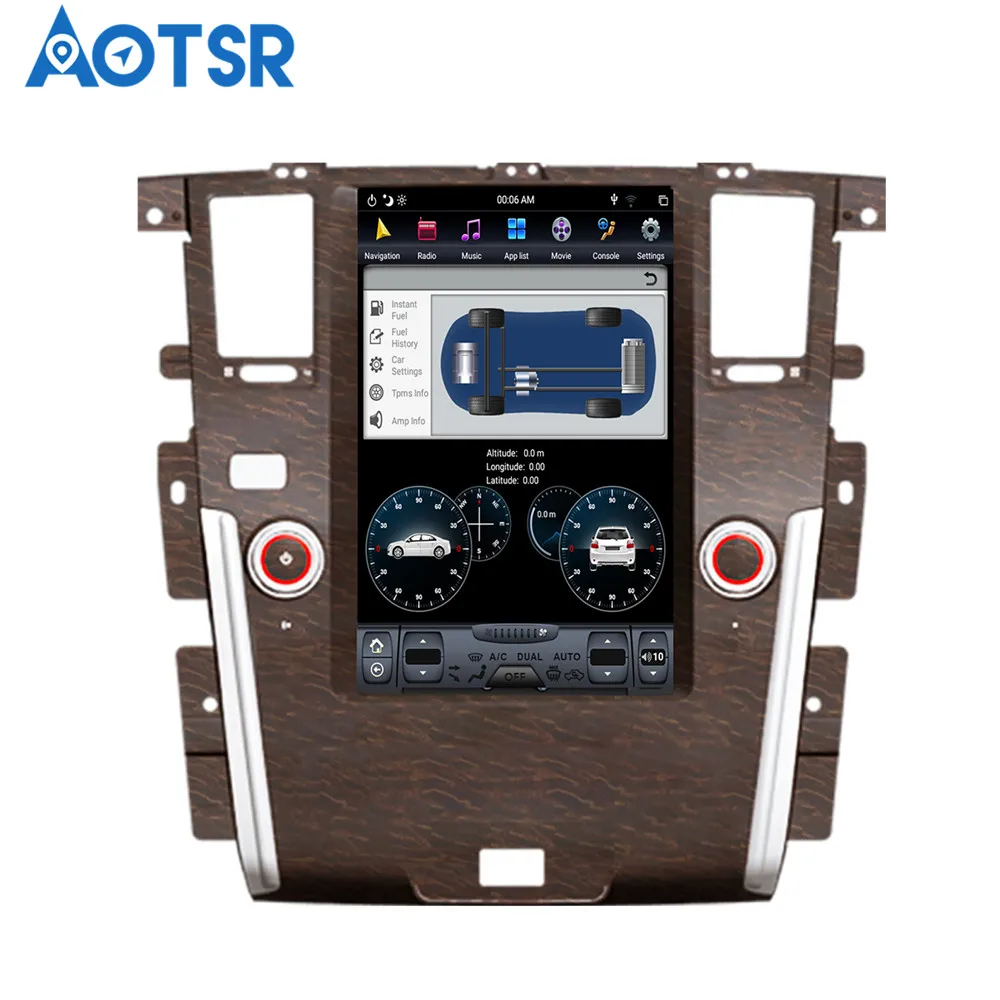 Android 8,1 4 Гб ОЗУ Tesla стиль PX6 автомобильный gps-навигатор для Nissan Patrol 2010- RDS мультимедиа ips экран авто мультимедиа