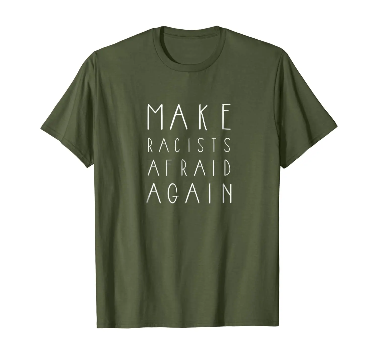 

Make Racists Afraid Again T-Shirt, Anti Racism Blue Wave Tee