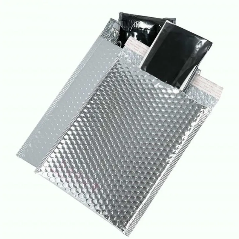 Упаковка доставка Пузырьковые почтовые пакеты Серебристые Самоуплотняющиеся