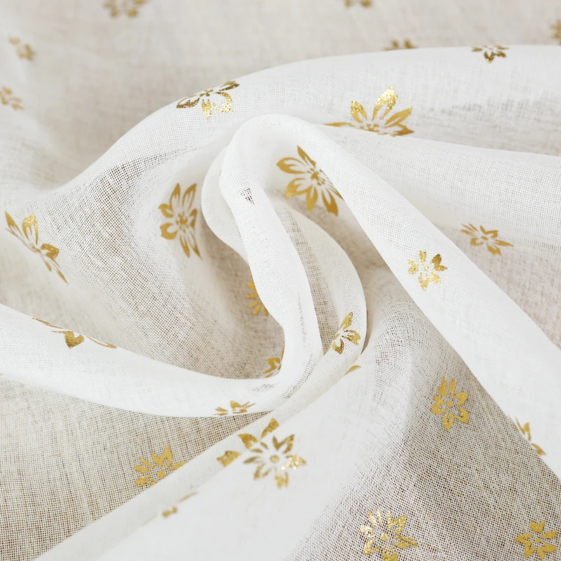 MYRU корейский американский белый цвет со звездами вуаль занавески Золотые