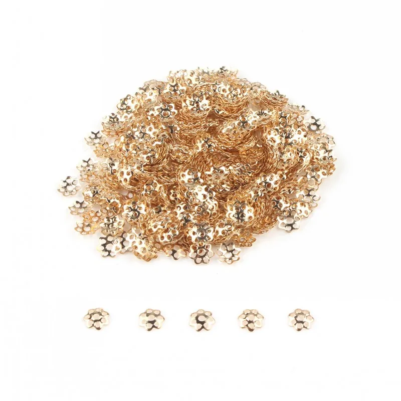Цветочная фурнитура с полыми бусинами золотистые черные серебристые конусные