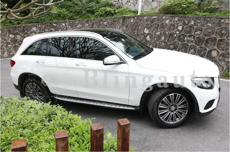 Беговая плата подходит для Mer-cedes Be-nz GLC X253 алюминиевые боковые Nerf шаг бар автомобиля педаль протектор