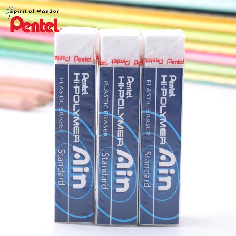 

Pentel Ain Series Hi-Polymer Plastic Pencil Eraser Less Abrasion and Dust Longer Use 5pcs/lot School & Office Supplies