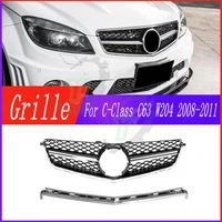 high quality front bumper upper grille racing grill for mercedes benz c class w204 c63 for amg 2008 2009 2010 2011 car accessory