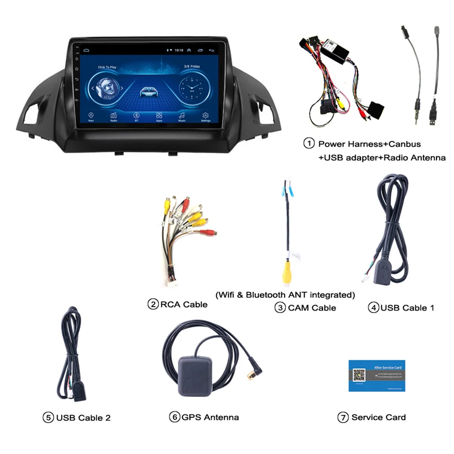 9 &quotAndroid 0 автомобильный DVD GPS медиаплеер для ford kuga/Escape 2013 2017 Радио Стерео навигация