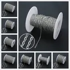 5 м Высокое качество нержавеющая сталь Rolo шарик расширители удлинительные цепочки оптом Лот для ожерелье, сделай сам, ювелирное изделие Компоненты