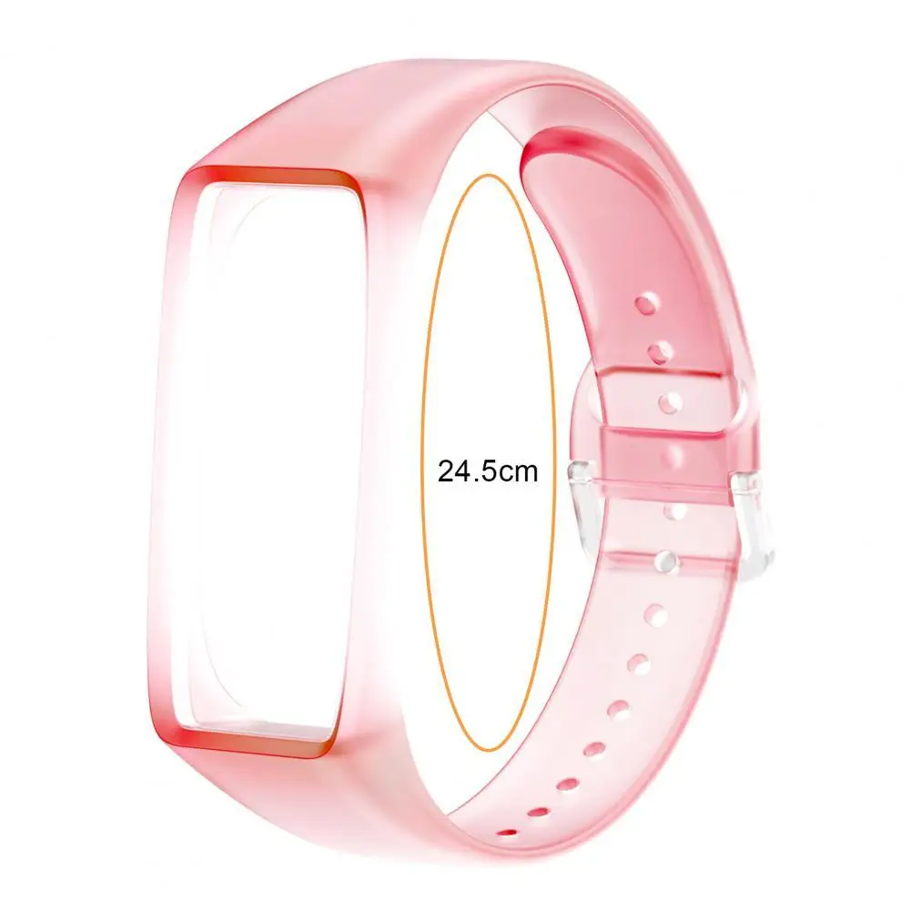 

Watch Band Skin-friendly Non-fading Breathable Transparent Sports Replaceable Watch Belt for Samsung Galaxy Fit2 SM-R220