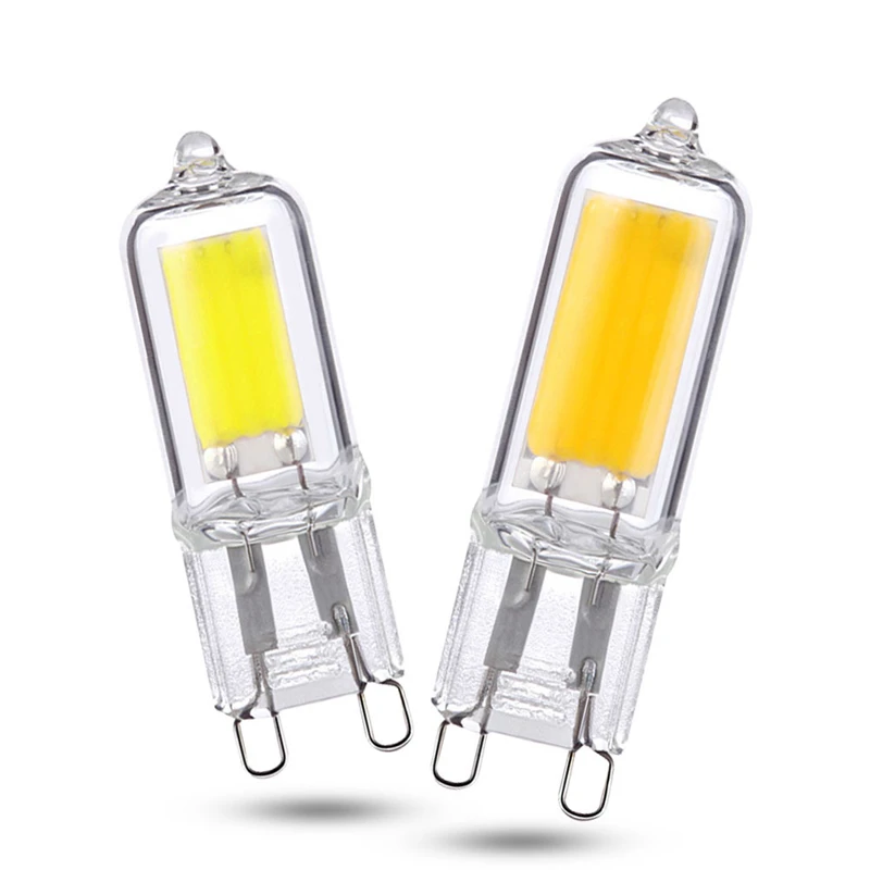 Мини G9 LED COB лампа 6 Вт 9 12 стекло с украшением в виде кристаллов светильник s