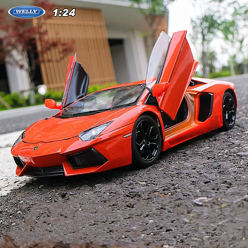 Модель автомобиля WELLY 1:24 Lamborghini LP700 4 red car модель из сплава коллекция украшений