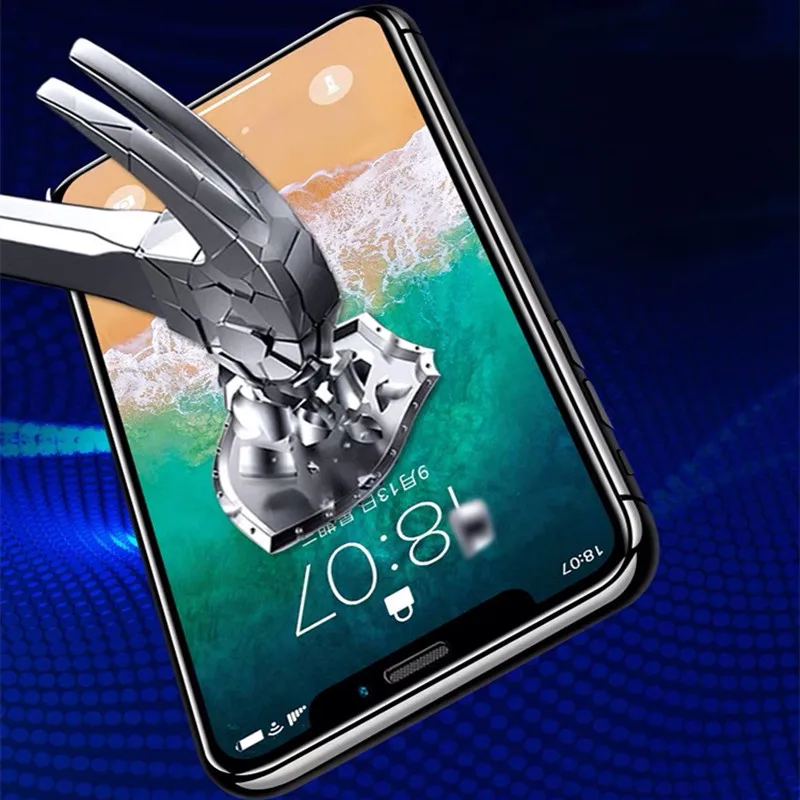 Защитное стекло с полным покрытием для iPhone 7 8 6 6s Plus X XR XS MAX SE 5 5s 11 12 Pro 15D | Мобильные