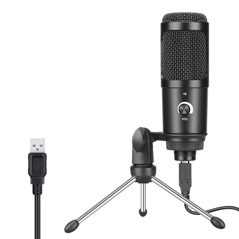 

USB Condenser Recording Microphone 192KHz/24Bit Professionnel Microphone for PC Computer Recording Studio Microphone