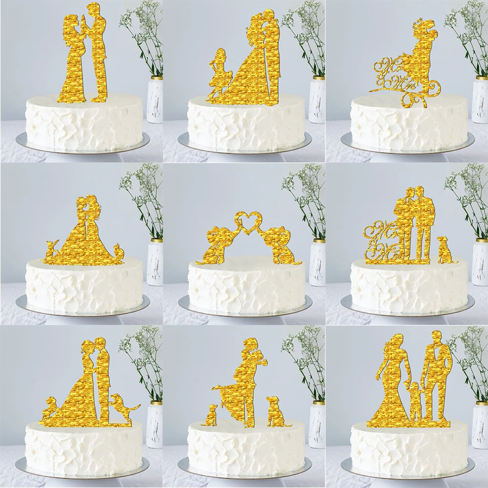 Украшение для торта, парные украшения для торта, украшение для торта на годовщину мистер и миссис, украшение для торта, оригинальные аксессу...