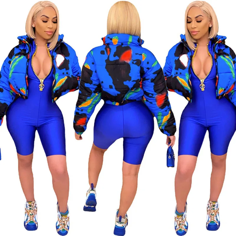 

Warm Autumn Winter Women Coat Fashion Full Sleeve Zipper Jackets Printing Thick Female Bread Outerwear Lounge Wear Y2k Clothes