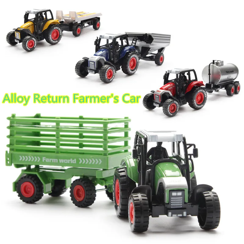 2019 Новый игрушечный водитель трактора из сплава прицеп-цистерна для возврата