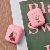 christmas and new year gift elk soft silicone pink case for airpods pro 1 2 3 wireless bluetooth earphone boxfashion girl cover