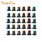 10 шт.лот 6 мм WH148 отверстие вала переключателя Dia потенциометр горшок ручка Крышка для диаметра 6 мм Слива ручка кнопка включения выключения