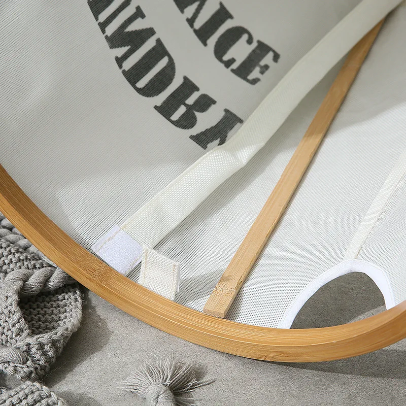 

Round Bamboo Basket Storage Basket Folding Laundry Basket Fabric Laundry Basket Storage Bucket