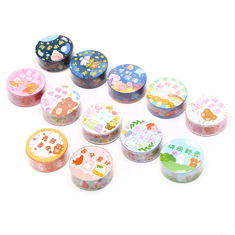 

Washi Tape Sweet Fairy Tale Series Hand-painted Cute Cartoon Hand Account Material Decorative Stickers 12 Types