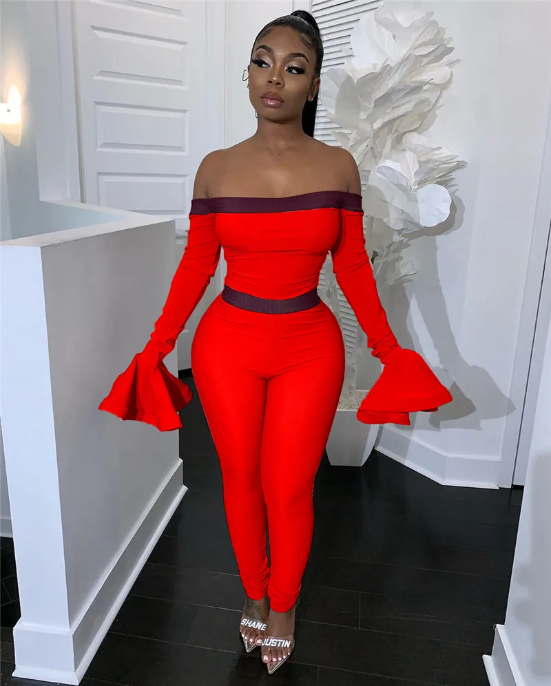 Сексуальный Облегающий комбинезон с открытыми плечами для женщин вырезом