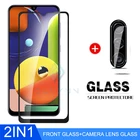 Полноэкранная защитная пленка 2 в 1 для Samsung Galaxy M30S A10 A20 A30 A50 M30 S A51 A71 A91, закаленное стекло