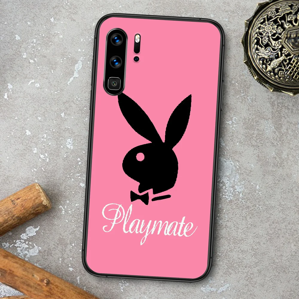 

Fashion Brand Playboy Phone Case For Huawei P Mate Smart 10 20 30 40 Lite Z 2019 Pro black Waterproof Soft Shell Tpu Bumper