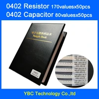 0402 smd resistor 0r10m 1 170valuesx50pcs8500pcs capacitor 80valuesx50pcs4000pcs 0 5pf1uf sample book