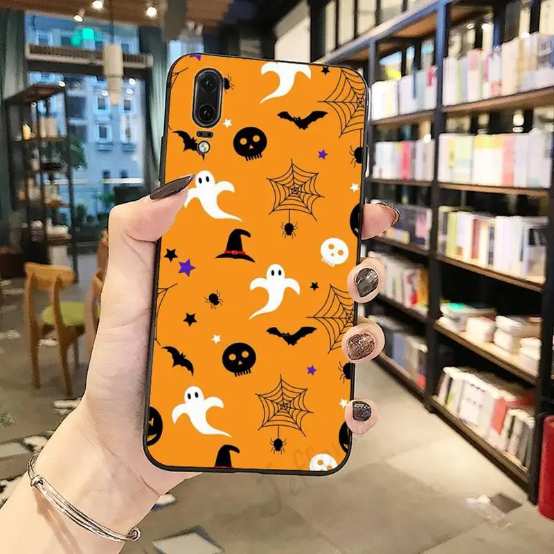 

Halloween horror pumpkin pattern Phone Case For Huawei honor Mate P 10 20 30 40 i 9 8 pro x Lite smart 2019 nova 5t