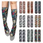 Оригинальные модные персонализированные мужские и женские Носки с рисунком черепа, повседневные сумасшедшие длинные носки для скейтборда