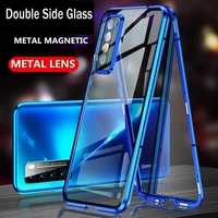 360 double sided magnetic adsorption phone case for huawei nova 5 pro 5z 6se 7i 8 y9a glass cover camera lens protector film