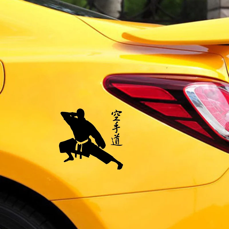 

17.9*17cm Karate Car Stickers Funny Window Bumper Novelty JDM Drift car stickers and decals funny