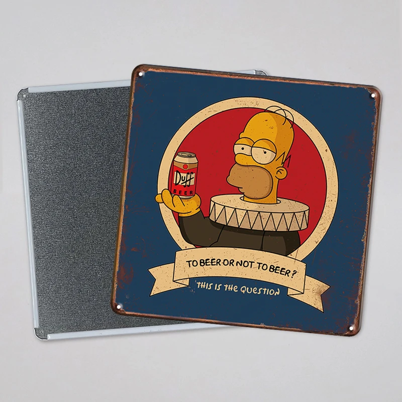 

Retro Beer Zone Square Metal Plate Tin Sign Vintage Pub Bar Wall Decor Plaques Personalized Beer Poster Home Decoration Signs