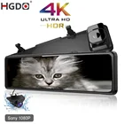 Крепление для автомобильного видеорегистратора HGDO D266 12 дюймов 4K 2160P Sony IMX415 камера в зеркале заднего вида 1080P
