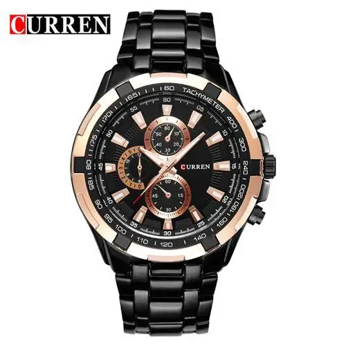 

men's watch leisure business Men's gifts Luxury brand Luminous hand waterproof quartz steel band Watch