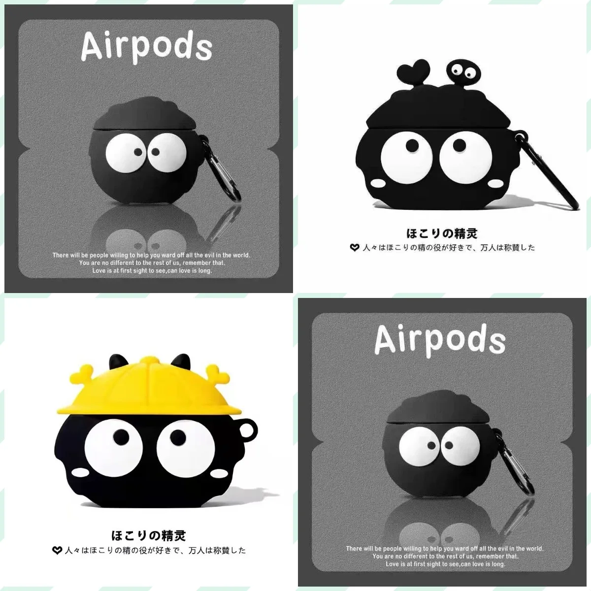 

Spirited away Dust Elf For Airpods Pro Case Cartoon Cute Soft Silicone For AirPods Pro 1 / 2 / 3 Wireless Headphone Cover Case