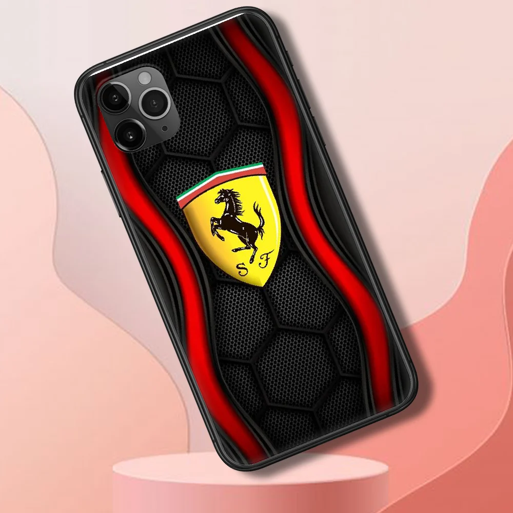 

Italy Super ferraris Car Phone Case Cover Hull For iphone 5 5s se 2 6 6s 7 8 12 mini plus X XS XR 11 PRO MAX black soft bumper