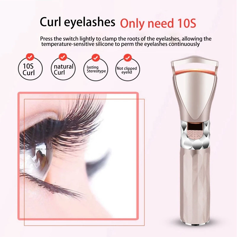 

Electric Heated Eyelash Curler Long Lasting Natural Eye Lash Curler Beauty Tools USB Charge Makeup Curling Kit