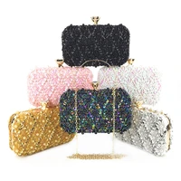 20x11cm handbag hand held evening bag handmade beaded bag sequin banquet women handbag a5614