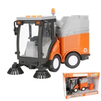 children simulation road sweeper toy garbage truck sanitation processing street car model light music back birthday toy car gift