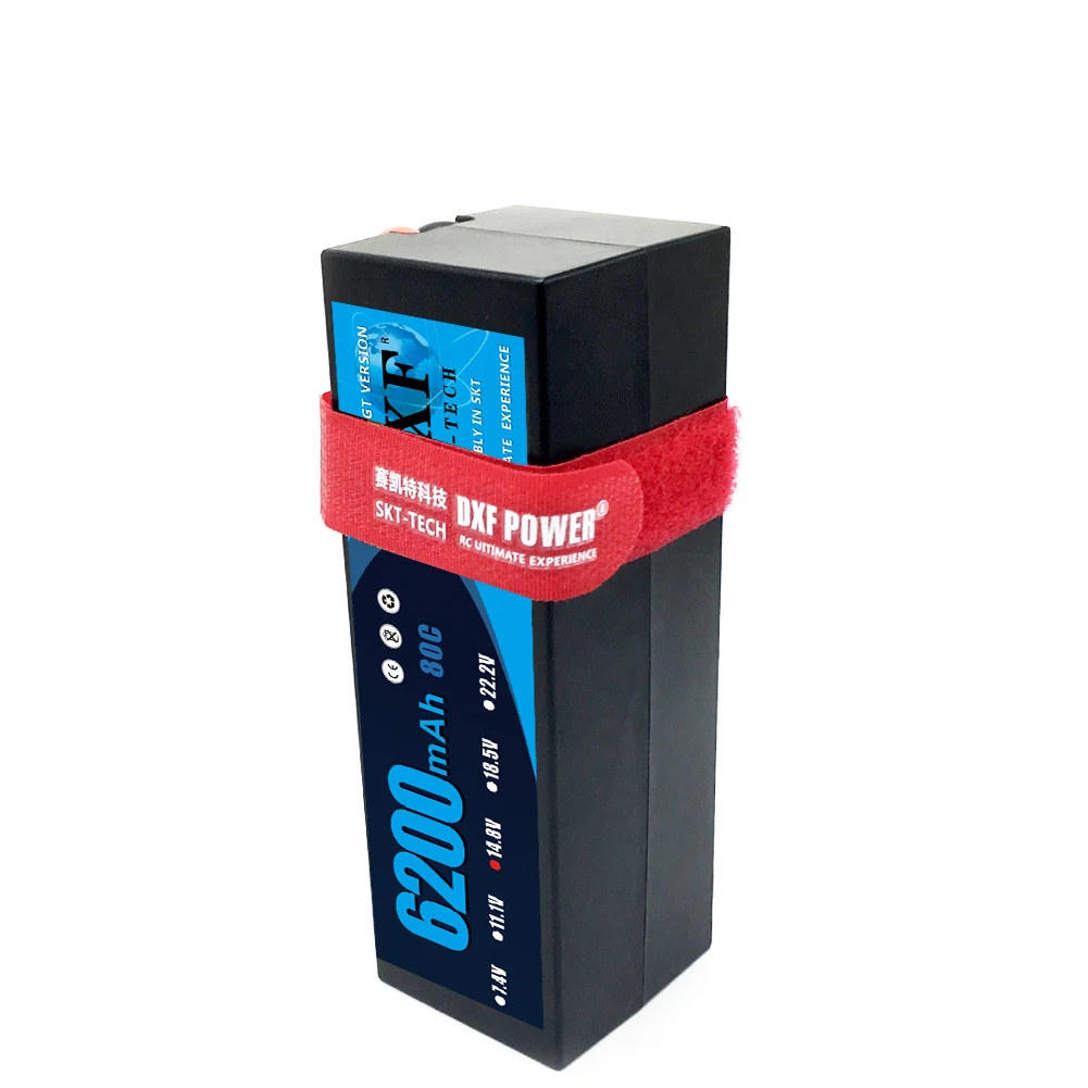 батарея dxf 6200mah 148 v 80c lipo для rc автомобил
