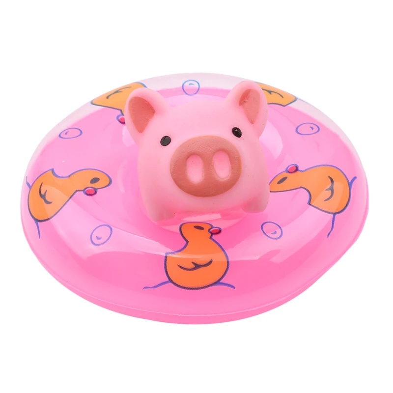Cute Pink Pigs Squeeze Sound Squeaky Bathing Toy For Baby Bath Toys Shower Cartoon Animal Swimming Water Soft Floating Rubber | Игрушки и