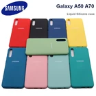 Чехол для Samsung A50, чехол для galaxy a 50, A50S, A30S, A70, A70S из жидкого силикона, шелковистая мягкая на ощупь защитная задняя крышка, противоударный