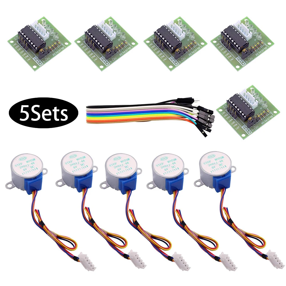 

5PCS Stepper Motor Driver Board 5V ULN2003 Driver Board Set Driver Board Module ULN2003 Stepper Motor Breadboard For Arduino